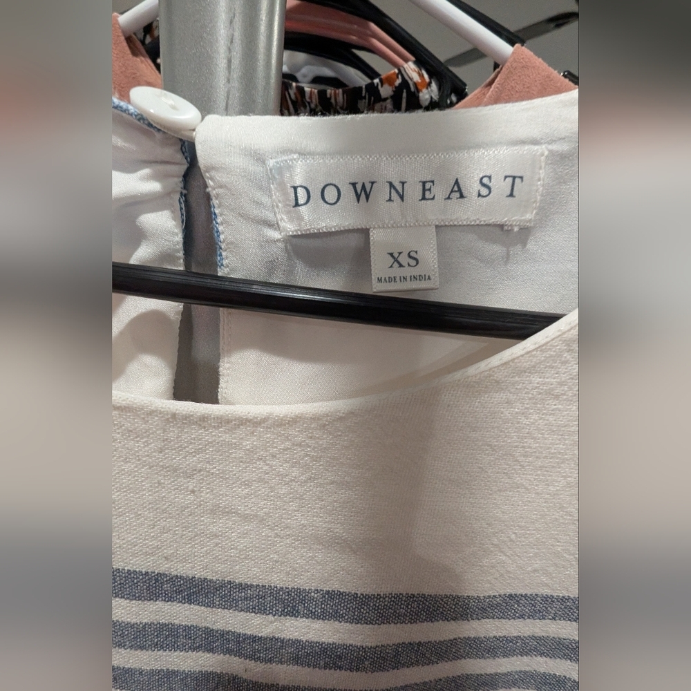 DownEast Blue and White Striped Midi Dress - Picture 4 of 4